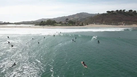 Malibu beach surfer Video stock 78204222