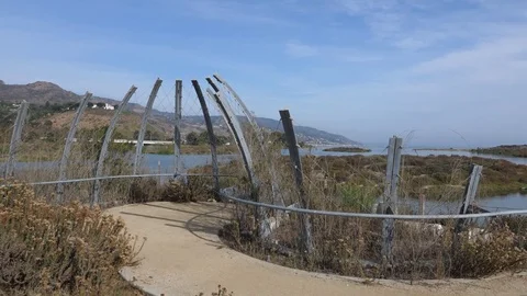 Malibu Beach Walkway Stock Footage 82294105