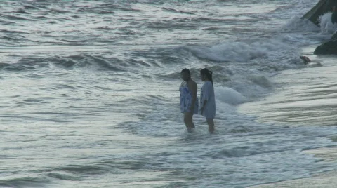 Malibu Beach Waves 2 Stock Footage 829958