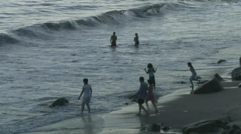 Malibu Beach Waves 5 Video stock 829980
