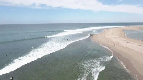 Malibu beach waves Stock Footage 78204209