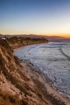 Malibu Cliffs at Sunrise Stock Photos