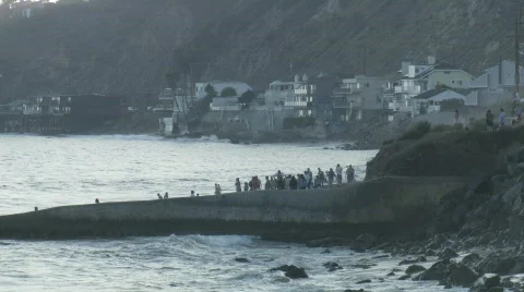 Malibu Coast 5 WS Stock Footage 830018