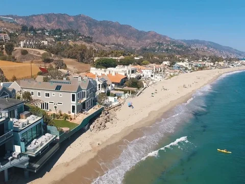Malibu Coast Aerial Stock Footage