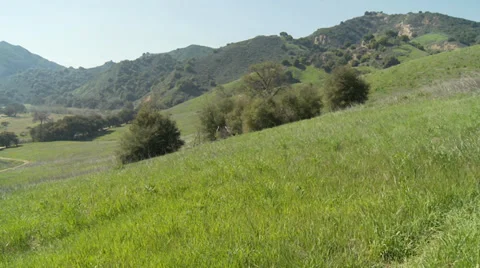 Malibu Hillside Pan Stock Footage 34573627