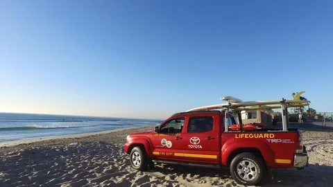 Malibu Lifegard Stock Footage 86025887