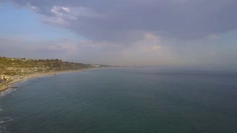 Malibu ocean rise up Stock Footage 84584876