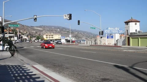Malibu PCH Minimal Traffic Stock Footage 52798203
