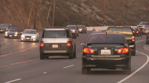 Malibu PCH Traffic Stock Footage 1035755