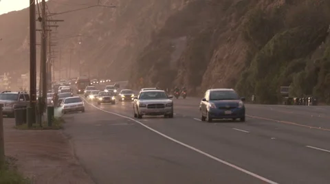 Malibu PCH WS Stock Footage 1035772