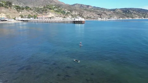 Malibu Pier Flyover Stock Footage 223757790