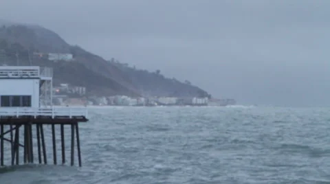 Malibu pier Stock Footage 46463899