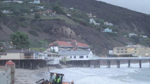 Malibu pier Stock Footage 46464640