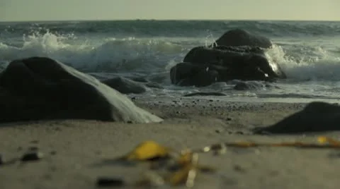 Malibu Rocks-n-Waves Stock Footage 21931864