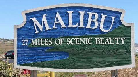 Malibu Sign 動画素材 37993017