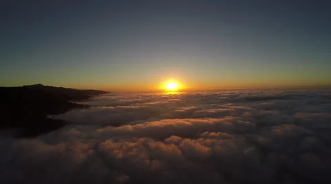 Malibu Sunrise Over Clouds Stock Footage 43940497