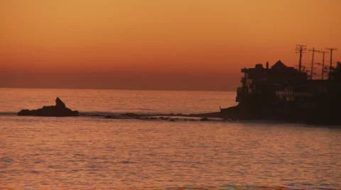 Malibu Sunset Focus Video stock 1035871
