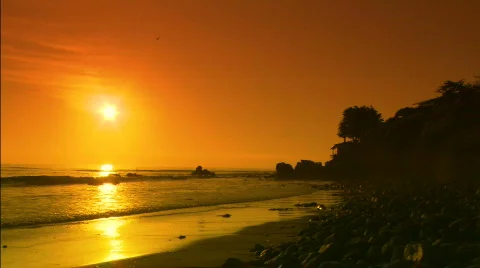 Malibu-sunset-grad Video stock 632484