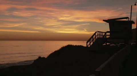Malibu Sunset LGT Stock Footage 1035988