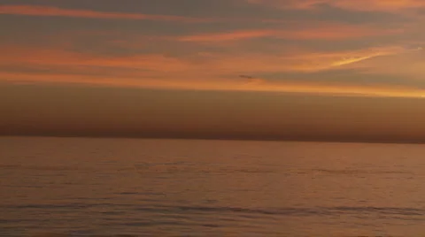 Malibu Sunset LGT Pan 2 Stock Footage 1035927