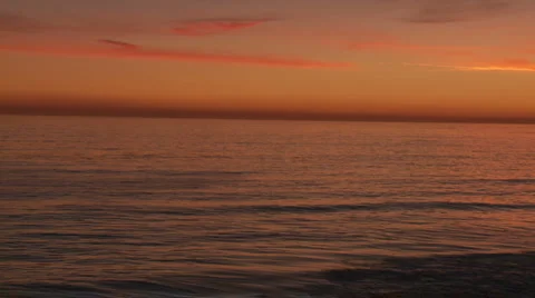Malibu Sunset Pan Focus Stock Footage 1036017