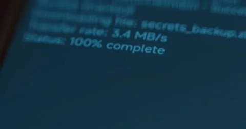 Malicious attack of data exfiltration, successful hacking attack Stock Footage 323388706