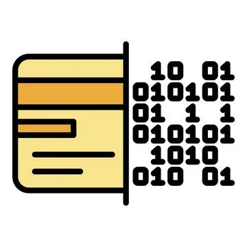 Malicious code on hard drive icon color outline vector Stock Illustration