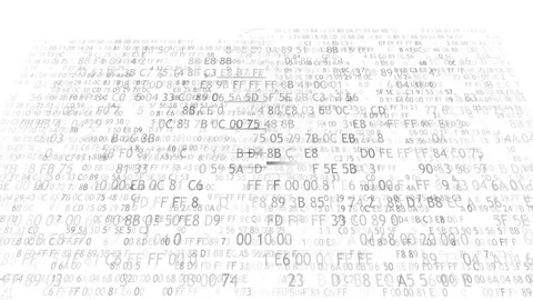 Malicious computer code. Computer virus. Infecting the database and servers Stock Footage 80352076