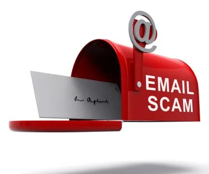 Malicious Emails Spam Malware Alert 3d Rendering Stock-Illustration