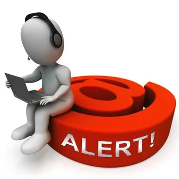 Malicious Emails Spam Malware Alert 3d Rendering Stock Illustration