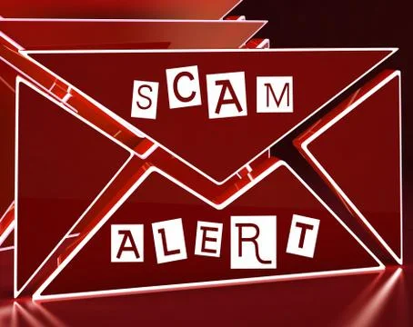 Malicious Emails Spam Malware Alert 3d Rendering Stockillustratie