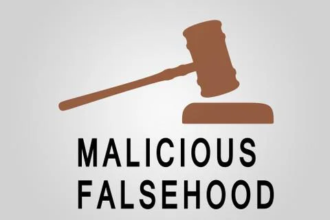 MALICIOUS FALSEHOOD concept Illustrazione stock