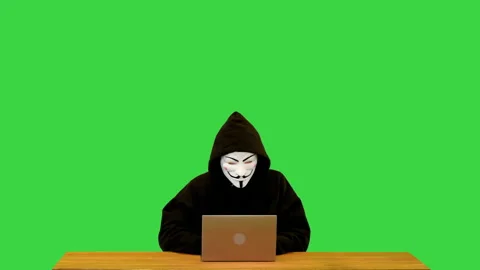 Malicious hacker open laptop typing software for fraud attack on business Video stock 187581971