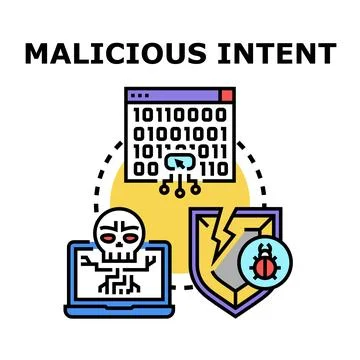 Malicious intent causing digital security system breach 스톡 일러스트