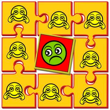 Malicious joy or glee Illustrazione stock