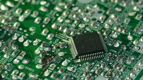 Malicious software. Virus attack. Computer processor fire 4K footage Video stock 243004603