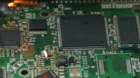 Malicious software. Virus attack. Computer processor fire 4K footage. Video stock 243004803