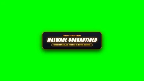 Malicious Virus Malware Quarantine Secure Vault Containment on Green Screen Vídeos de archivo 345878396