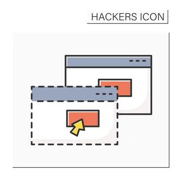 Malicious webpage color icon Stock Illustration