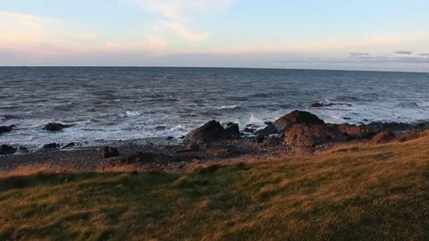 MALIGNANT COVE, CANADA - OCTOBER 31, 2015-  Beach Timelapse, Nova Scotia Stock Footage 73899002