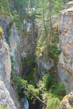 Maligne Canyon in Alberta Stock Photos