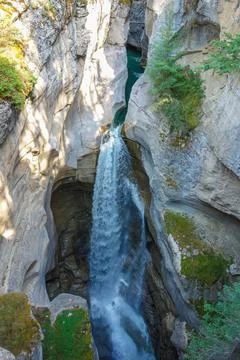 Maligne Canyon in Alberta Stock Photos