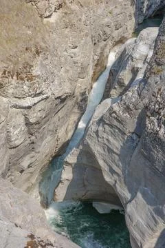 Maligne Canyon in Alberta Stock Photos