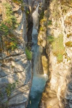 Maligne Canyon in Alberta Stock Photos