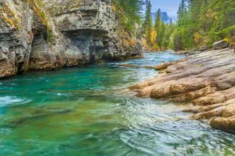 Maligne Canyon Stock Photos