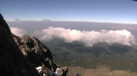 Malinche Mountain Mexico Clouds Time Lapse 2 Stock Footage 556131