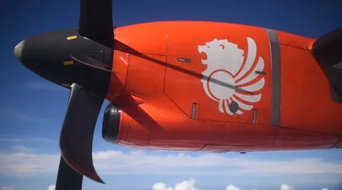 Malindon logo airplane propeller rotating 库存影片 47851052