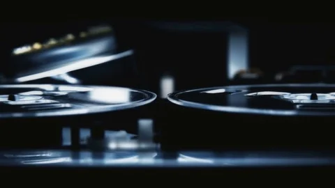 Malinovye coil on the old playback device and sound recording,as used for Stock-Footage 84714067