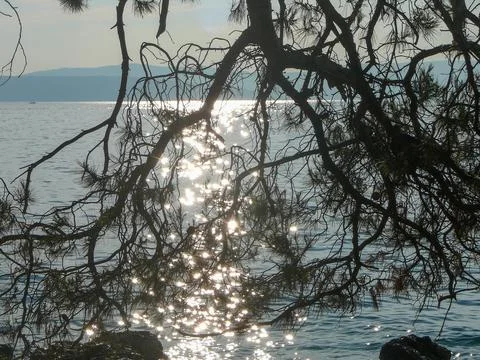 Malinska sunset Stock Photos