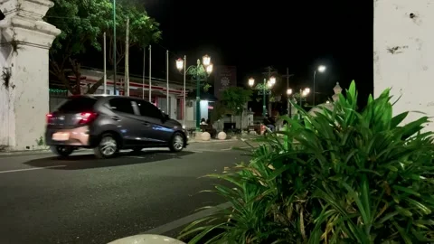 Malioboro at night. Zero point road in the middle of the night. Stock-Footage 255417534